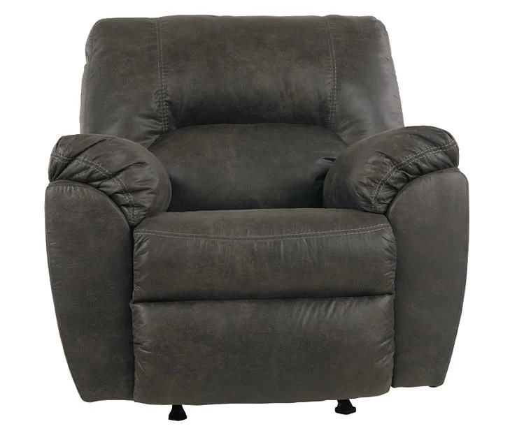 Tambo Pewter Faux Leather Rocker Recliner 1 Tambo Pewter Faux Leather Rocker Recliner