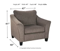 Nemoli Slate Chair And A Half -Chic Furniture Shop 810594614 6