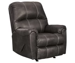 Kincord Midnight Faux Leather Rocker Recliner