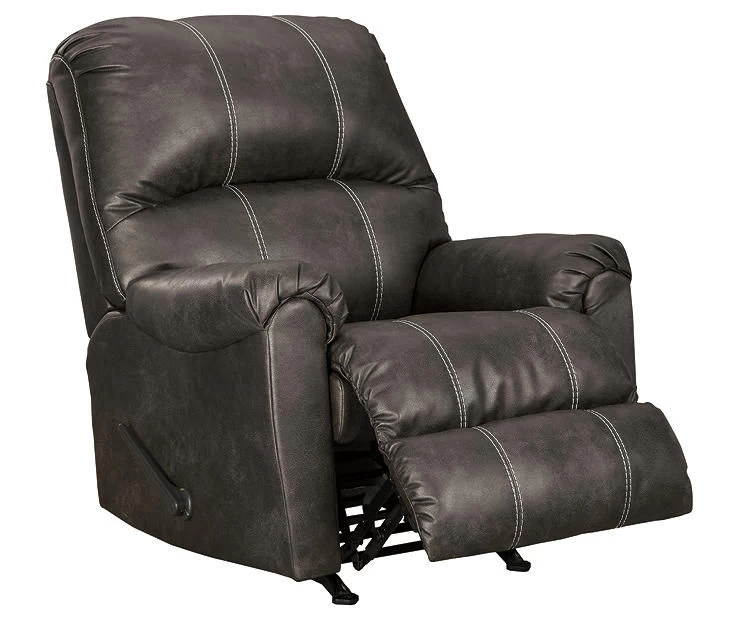 Kincord Midnight Faux Leather Rocker Recliner 4 Kincord Midnight Faux Leather Rocker Recliner - Image 4