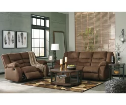 Tulen Chocolate Reclining Loveseat -Chic Furniture Shop 810594622 810594623 3 1