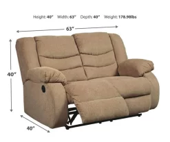 Tulen Mocha Reclining Loveseat -Chic Furniture Shop 810594629 4 1