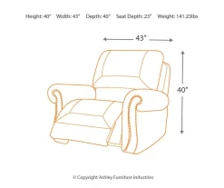 Larkinhurst Earth Faux Leather Rocker Recliner -Chic Furniture Shop 810594645 5