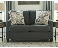 Bayonne Charcoal Loveseat -Chic Furniture Shop 810594659 4
