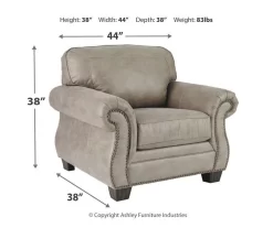 Olsberg Steel Faux Suede Armchair 8 Olsberg Steel Faux Suede Armchair -Chic Furniture Shop 810594671 3 1