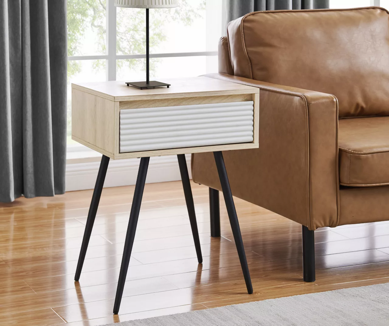 Walker Edison Fluted Side Table 2 Walker Edison Fluted Side Table - Image 2