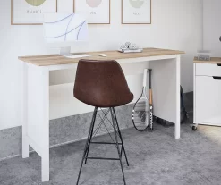 Evolution Vantage White & Weathered Oak Workbench -Chic Furniture Shop 810597743 4