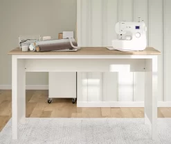 Evolution Vantage White & Weathered Oak Workbench -Chic Furniture Shop 810597743 5