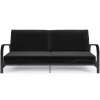 DHP Elbern Black Metal Futon With Black Microfiber Cover