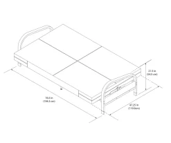 DHP Elbern Black Metal Futon With Black Microfiber Cover -Chic Furniture Shop 810598097 7