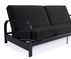 DHP Elbern Black Metal Futon With Black Microfiber Cover -Chic Furniture Shop 810598097 8