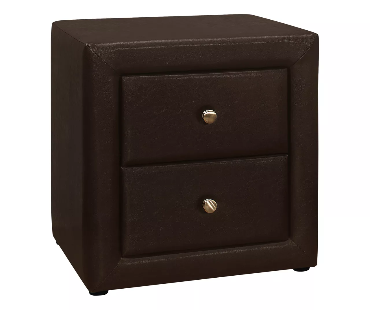 Monarch Faux Leather Nightstand 1 Monarch Faux Leather Nightstand