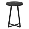 Monarch Faux Marble & Metal Accent Table
