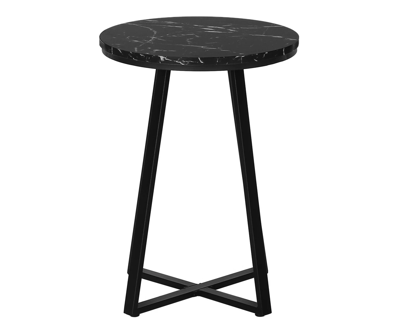 Monarch Faux Marble & Metal Accent Table 1 Monarch Faux Marble & Metal Accent Table