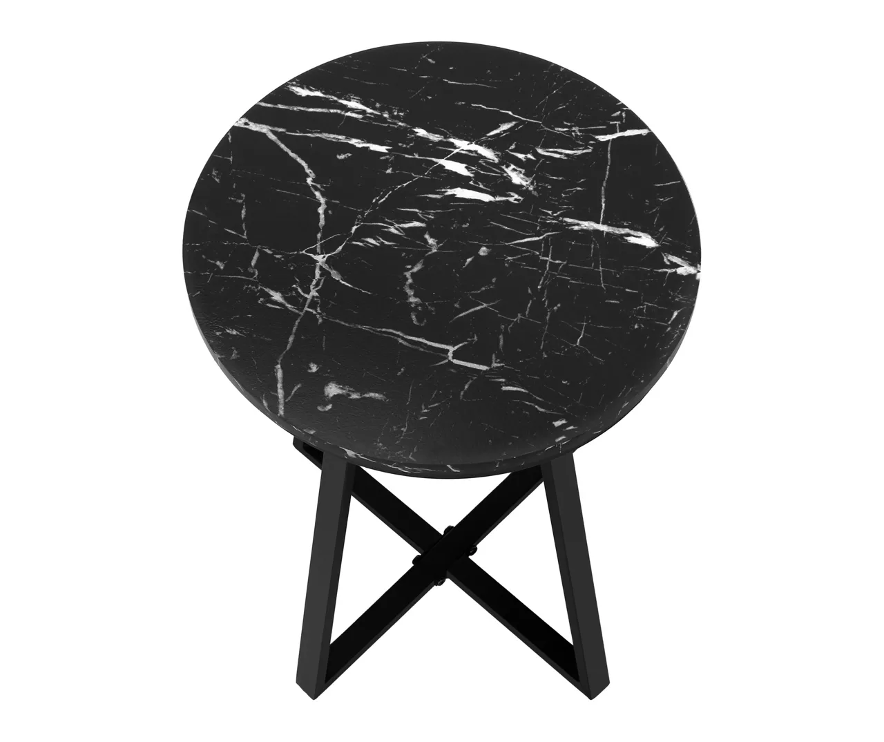 Monarch Faux Marble & Metal Accent Table 7 Monarch Faux Marble & Metal Accent Table - Image 7