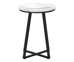 Monarch Faux Marble & Metal Accent Table 28 Monarch Faux Marble & Metal Accent Table -Chic Furniture Shop 810598396 A0