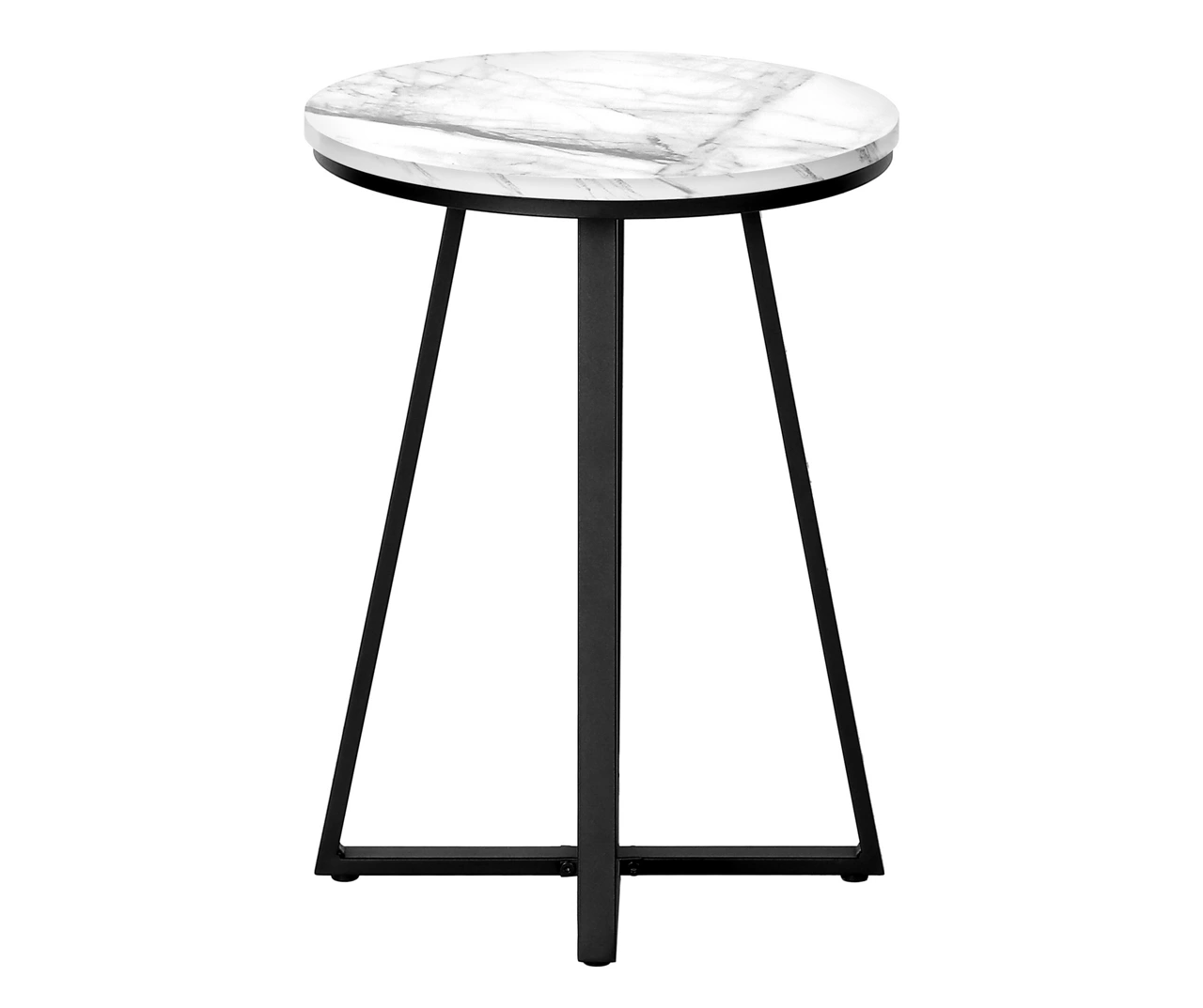 Monarch Faux Marble & Metal Accent Table 2 Monarch Faux Marble & Metal Accent Table - Image 2