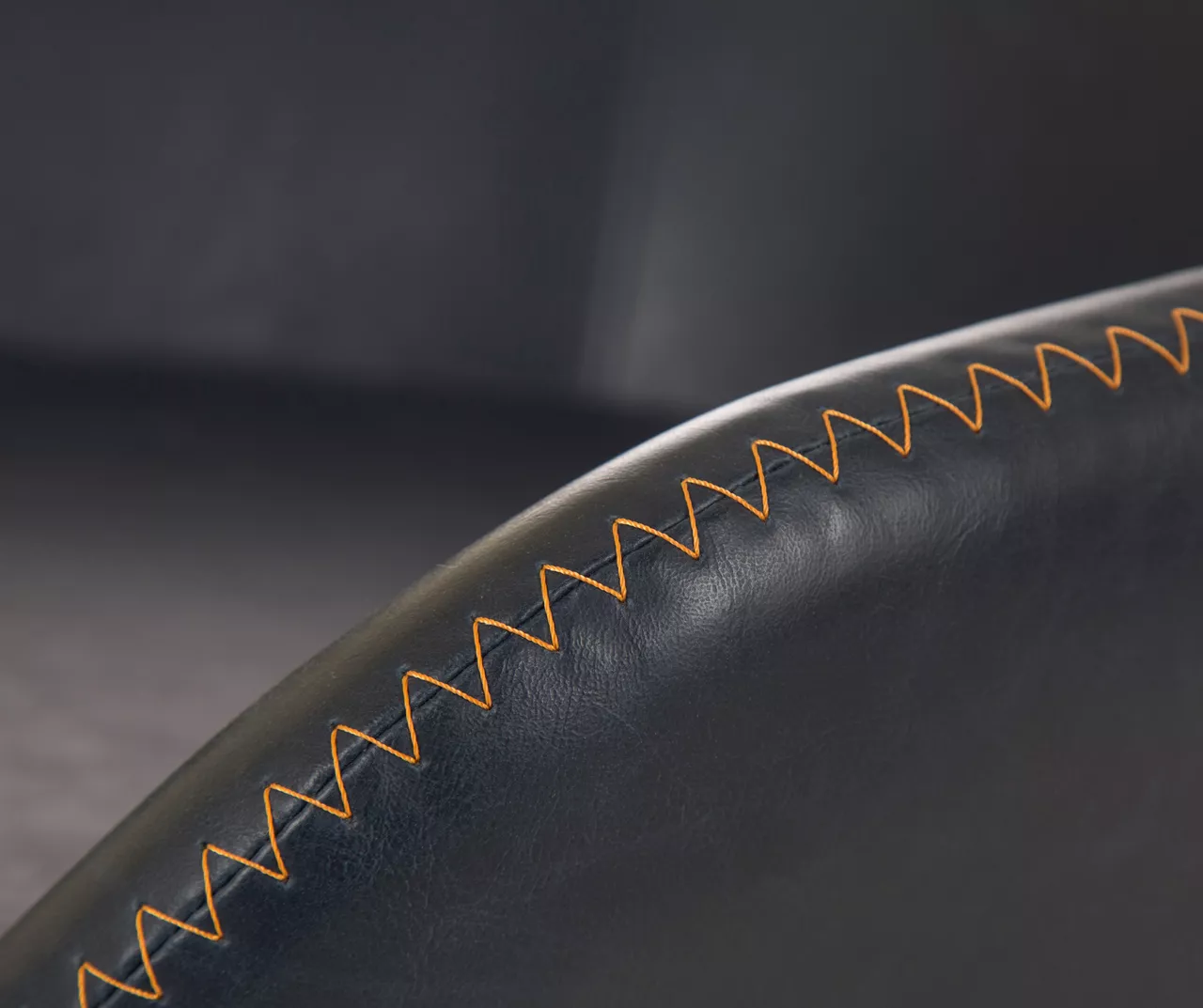 Mid-Century Modern Navy Faux Leather Dining Chairs, 2-Pack 5 Mid-Century Modern Navy Faux Leather Dining Chairs, 2-Pack - Image 5