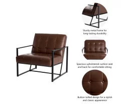 Glitzhome Modern Industrial Faux Leather Accent Chairs, 2-Pack 30 Glitzhome Modern Industrial Faux Leather Accent Chairs, 2-Pack -Chic Furniture Shop 810598913 A0 7