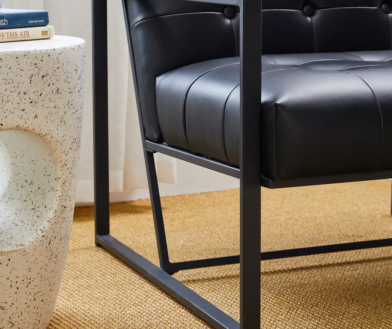 Glitzhome Modern Industrial Faux Leather Accent Chairs, 2-Pack 7 Glitzhome Modern Industrial Faux Leather Accent Chairs, 2-Pack - Image 7