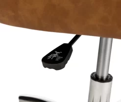 Caramel Brown Faux Leather Tufted Adjustable Office Chair -Chic Furniture Shop 810598931 A0 5