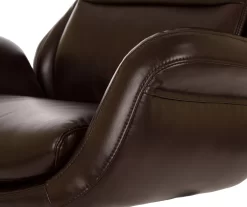 Dark Brown Mid-Century Modern Faux Leather Executive Office Chair -Chic Furniture Shop 810598937 A0 5