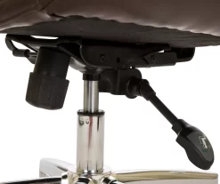 Dark Brown Mid-Century Modern Faux Leather Executive Office Chair -Chic Furniture Shop 810598937 A0 6