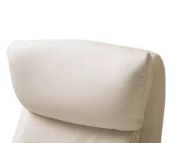 Cream Mid-Century Modern Faux Leather Executive Office Chair -Chic Furniture Shop 810598938 A0 6