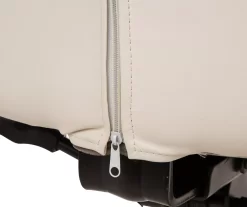 Cream Mid-Century Modern Faux Leather Executive Office Chair -Chic Furniture Shop 810598938 A0 7