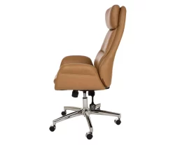 Light Brown Mid-Century Modern Faux Leather Executive Office Chair -Chic Furniture Shop 810598939 A0 5
