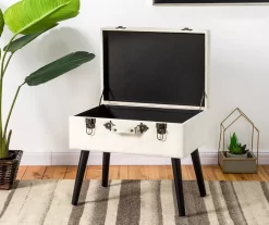 Seashell White Velvet Suitcase Storage Stool 9 Seashell White Velvet Suitcase Storage Stool -Chic Furniture Shop 810598945 A0 3