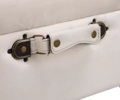 Seashell White Velvet Suitcase Storage Stool 11 Seashell White Velvet Suitcase Storage Stool -Chic Furniture Shop 810598945 A0 5