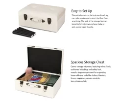 Seashell White Velvet Suitcase Storage Stool 13 Seashell White Velvet Suitcase Storage Stool -Chic Furniture Shop 810598945 A0 7