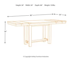 Moriville Extension Leaf Counter-Height Dining Table -Chic Furniture Shop 810599583 9