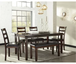 Coviar 6-Piece Dining Set With Bench -Chic Furniture Shop 810599628 2