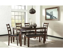 Coviar 6-Piece Dining Set With Bench -Chic Furniture Shop 810599628 4