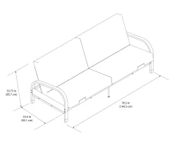 DHP Elbern Black Metal Futon With Cover 25 DHP Elbern Black Metal Futon With Cover -Chic Furniture Shop 810599700 810600181 810600182 A8 1