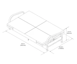DHP Elbern Black Metal Futon With Cover 26 DHP Elbern Black Metal Futon With Cover -Chic Furniture Shop 810599700 810600181 810600182 A8 2
