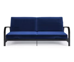 DHP Elbern Black Metal Futon With Cover