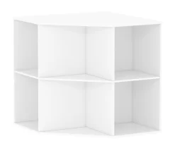 White 6-Cubby Corner Cube Organizer