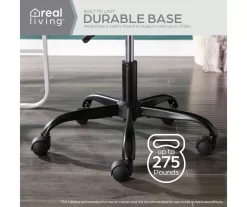 Cream Faux Wool Boucle Rolling Swivel Office Chair -Chic Furniture Shop 810606674 A0 7