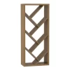 Brown Woodgrain Diagonal Shelf Bookcase