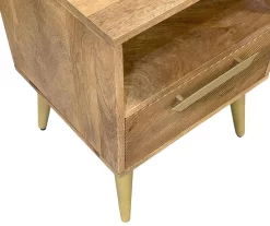 Mango Wood & Metal Bed Side Table -Chic Furniture Shop 810606917 A0 3