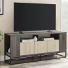 58" Birch & Slate 3-Door TV Stand