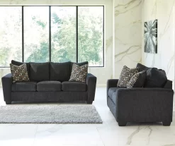 Wixon Black Loveseat -Chic Furniture Shop 810609733 810615988 A0