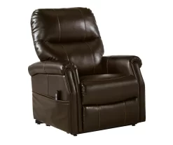 Markridge Chocolate Faux Leather Power Lift Recliner 18 Markridge Chocolate Faux Leather Power Lift Recliner -Chic Furniture Shop 810609737