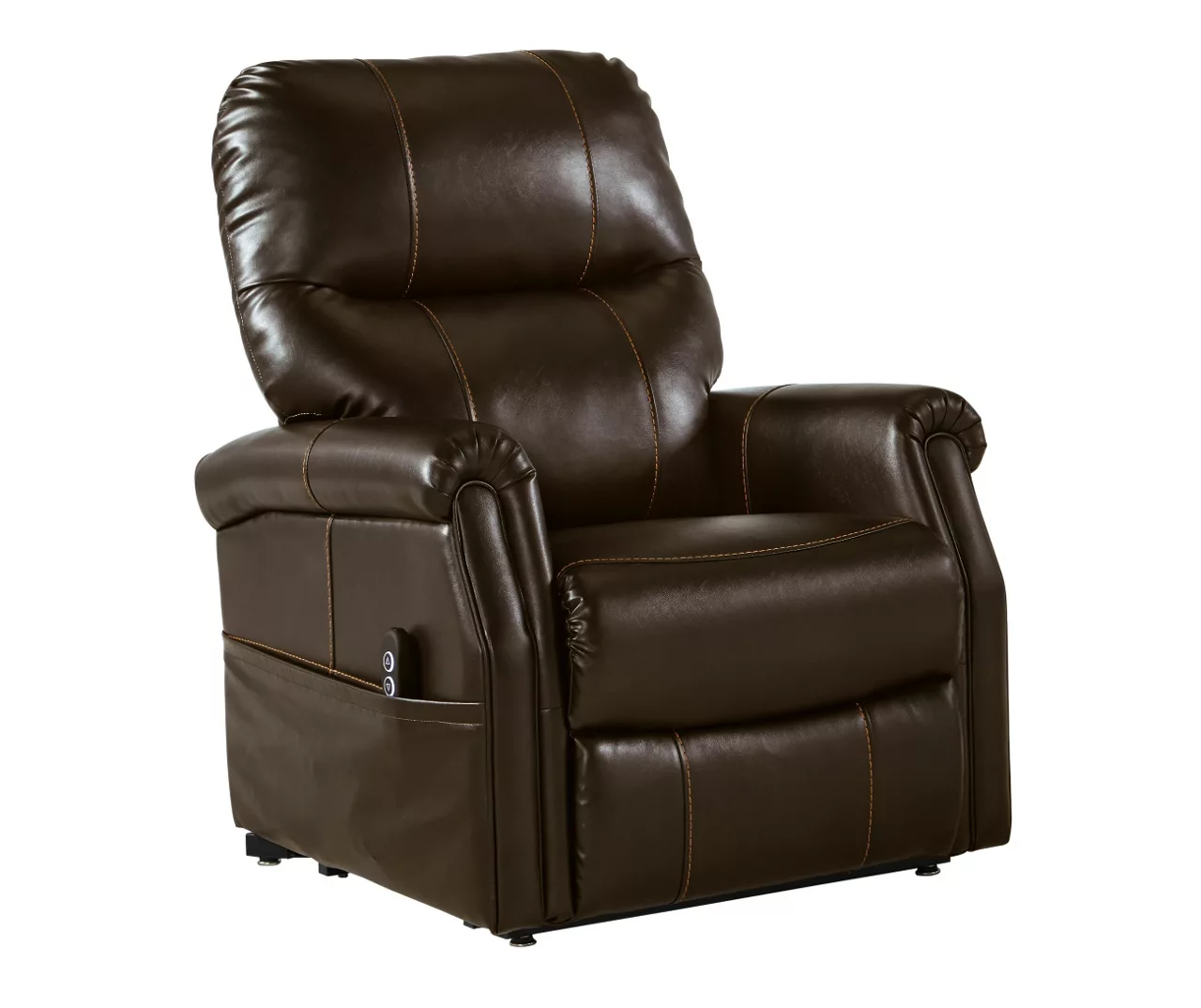 Markridge Chocolate Faux Leather Power Lift Recliner 7 Markridge Chocolate Faux Leather Power Lift Recliner - Image 7
