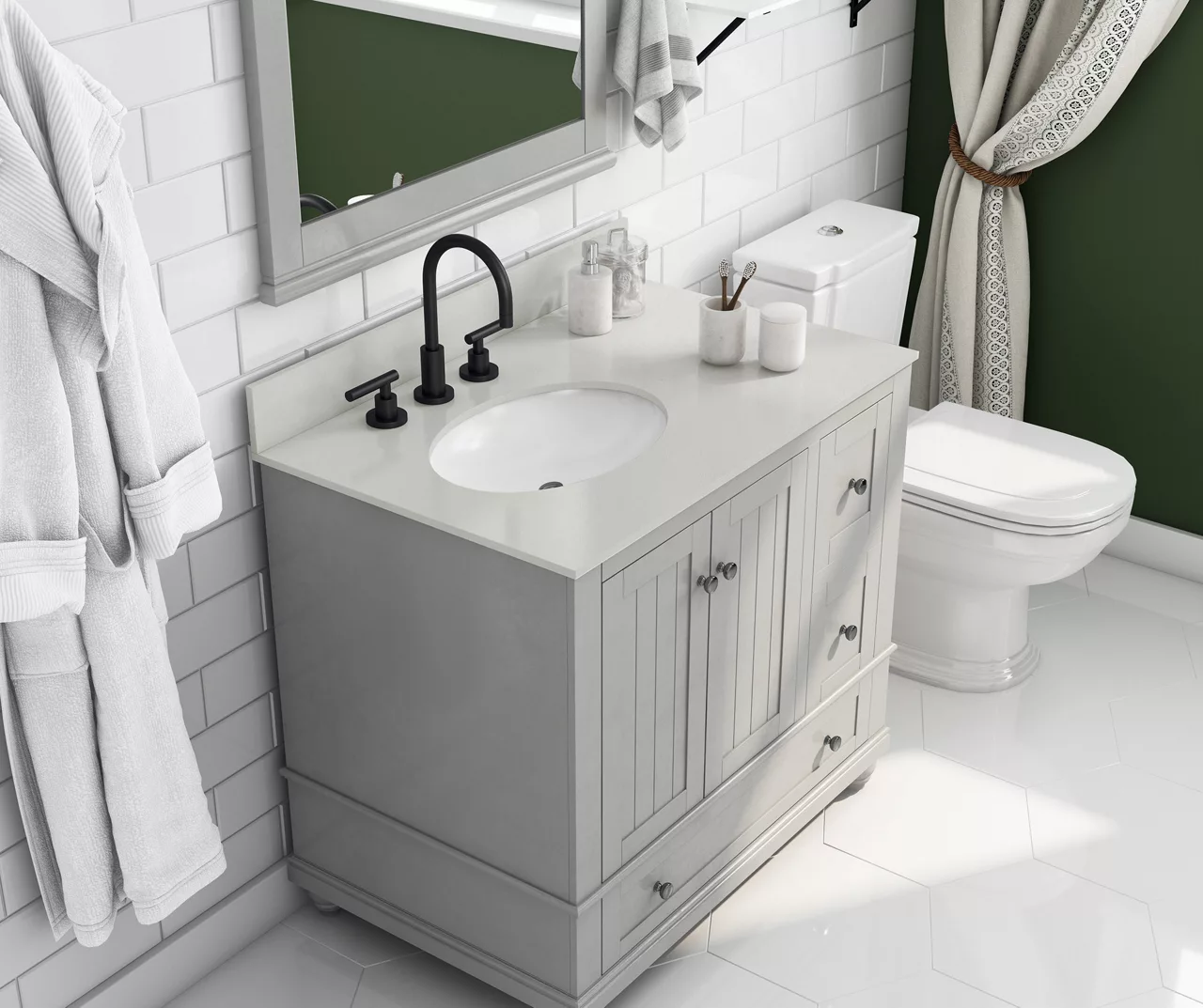 DHP Atwater Living Jazmyn Bathroom Vanity With White Sink 5 DHP Atwater Living Jazmyn Bathroom Vanity With White Sink - Image 5