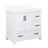 DHP Atwater Living Mills White Bathroom Vanity With Sink