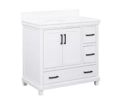 DHP Atwater Living Mills White Bathroom Vanity With Sink